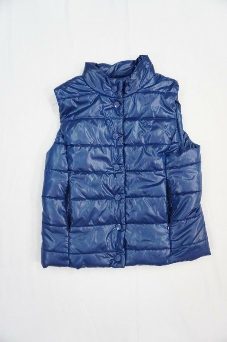 CONVERSE ONE STAR WOMEN L USED SHINY BLUE PUFFER VEST/JACKET
